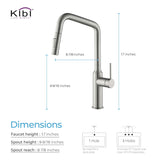 Brass High Arc Single Lever Kitchen Faucet with Pull Down Sprayer