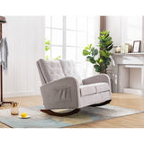 Elegant High Back Rocking Sofa Nursery Sofa Modern High Back Arm-Sofa, Accent Sofa, Loveseat Sofa