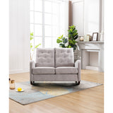 Elegant High Back Rocking Sofa Nursery Sofa Modern High Back Arm-Sofa, Accent Sofa, Loveseat Sofa