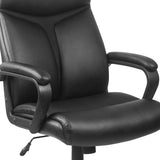 High Back LeatherSoft Executive Swivel Office Chair w/ Slight Mesh Accent