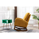 High Backrest & Cozy Armrest Rocking Chairs, Living Room Padded Seat Lounge Arm Chair with Two Side Pocket
