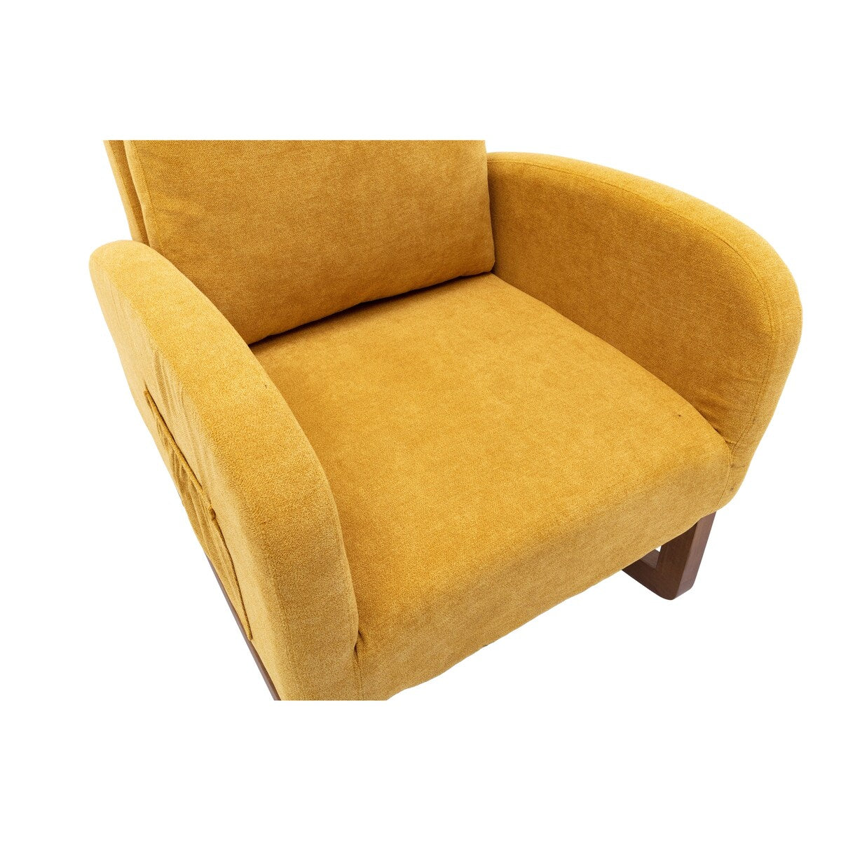 High Backrest & Cozy Armrest Rocking Chairs, Living Room Padded Seat Lounge Arm Chair with Two Side Pocket