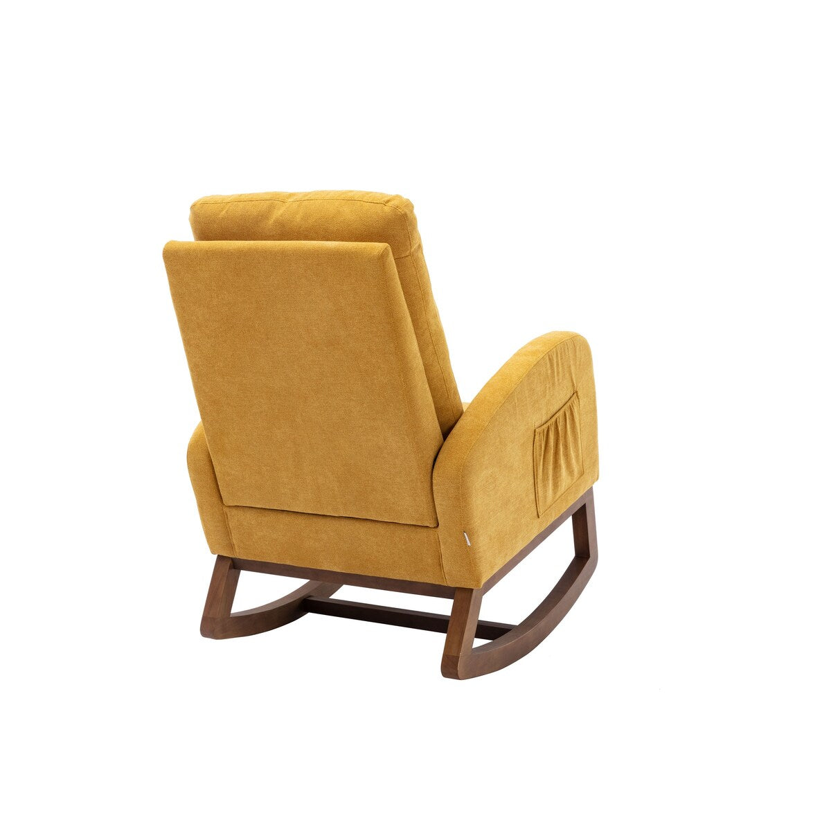 High Backrest & Cozy Armrest Rocking Chairs, Living Room Padded Seat Lounge Arm Chair with Two Side Pocket
