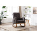 High Backrest & Cozy Armrest Rocking Chairs, Living Room Padded Seat Lounge Arm Chair with Two Side Pocket