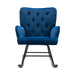 High Backrest & Cozy Armrest Velvet Rocking Chair Living Room Accent Chair Ergonomic Chair