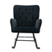 High Backrest & Cozy Armrest Velvet Rocking Chair Living Room Accent Chair Ergonomic Chair