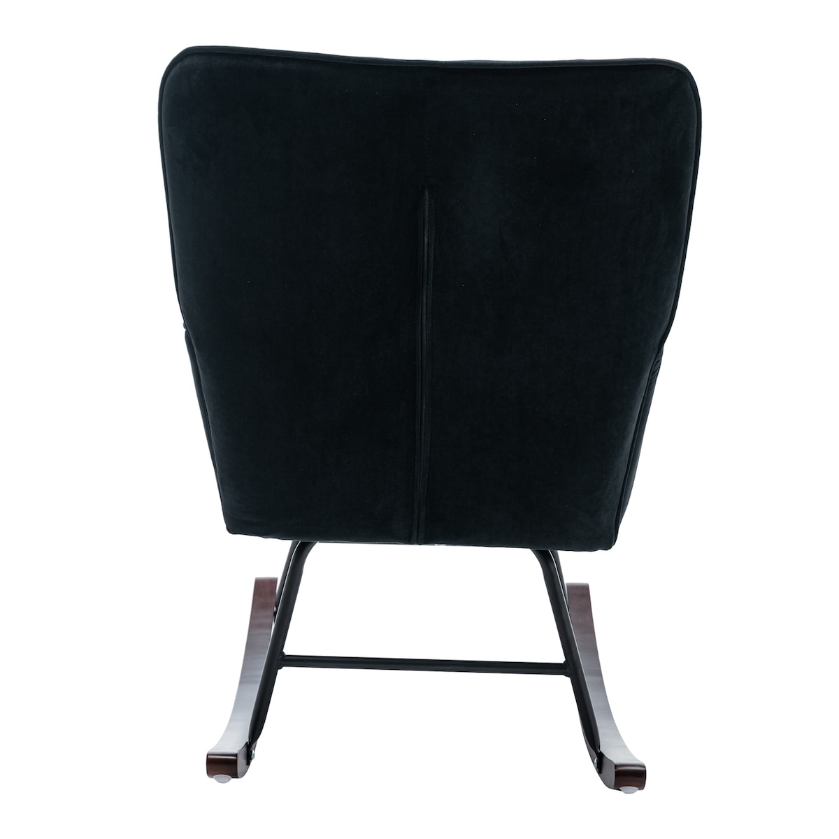 High Backrest & Cozy Armrest Velvet Rocking Chair Living Room Accent Chair Ergonomic Chair