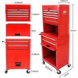 Rolling Tool Chest Storage Cabinet Tool Box with Wheels & 6 Drawers