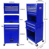 Rolling Tool Chest Storage Cabinet Tool Box with Wheels & 6 Drawers