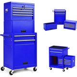 Rolling Tool Chest Storage Cabinet Tool Box with Wheels & 6 Drawers