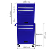 Rolling Tool Chest Storage Cabinet Tool Box with Wheels & 6 Drawers