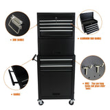 Rolling Tool Chest Storage Cabinet Tool Box with Wheels & 6 Drawers
