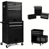 Rolling Tool Chest Storage Cabinet Tool Box with Wheels & 6 Drawers