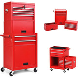 Rolling Tool Chest Storage Cabinet Tool Box with Wheels & 6 Drawers