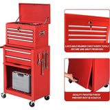 Rolling Tool Chest Storage Cabinet Tool Box with Wheels & 6 Drawers