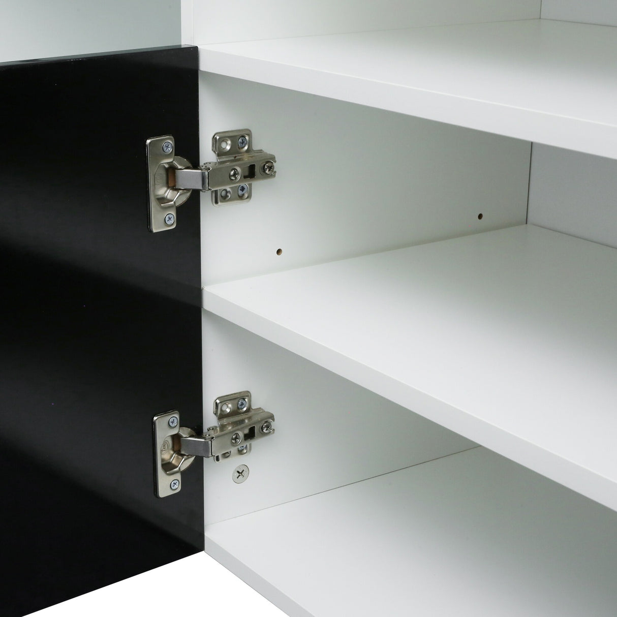 High Gloss Doors Modern TV Stand LED