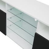 High Gloss Doors Modern TV Stand LED