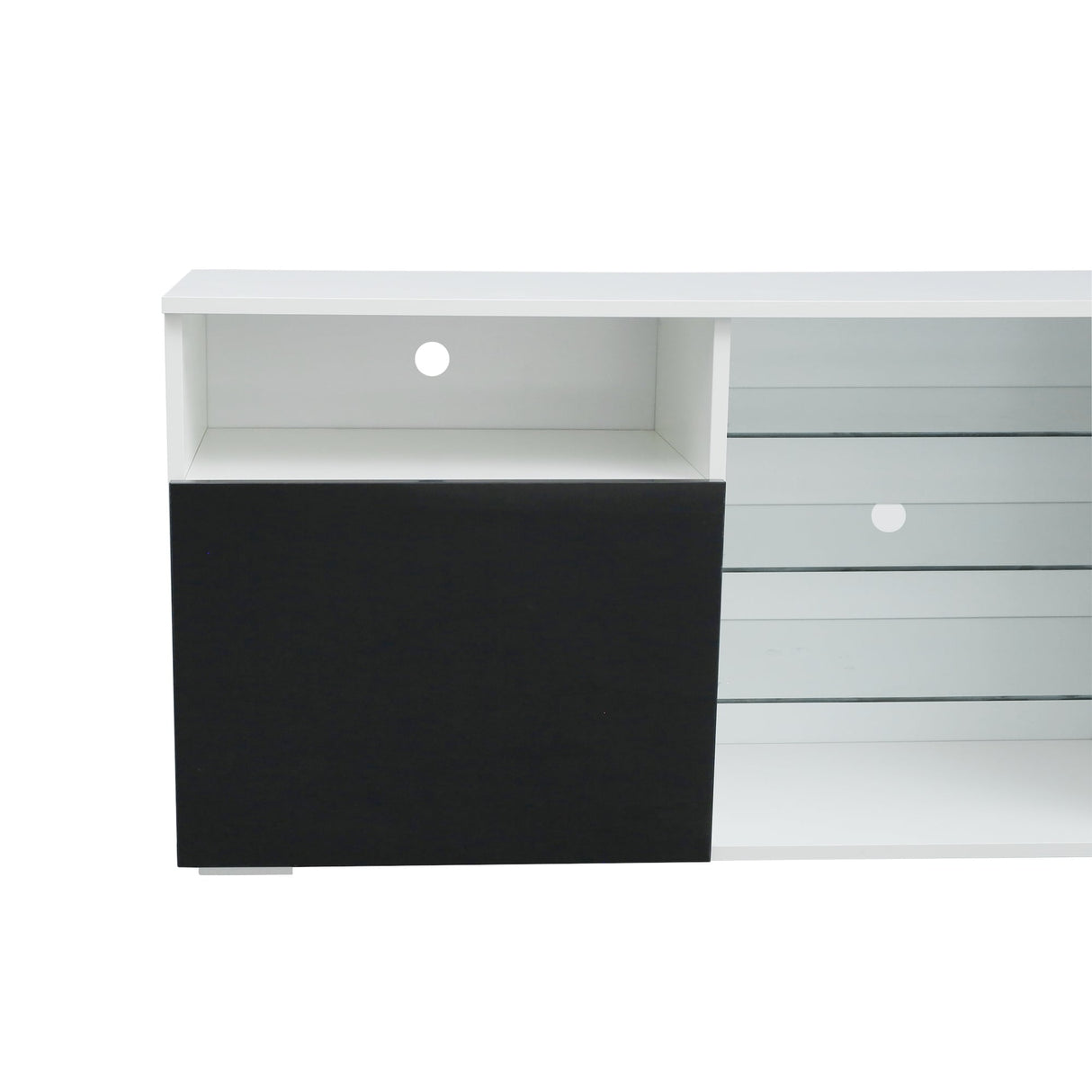 High Gloss Doors Modern TV Stand LED