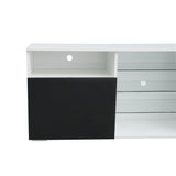 High Gloss Doors Modern TV Stand LED
