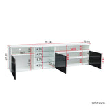 High Gloss Doors Modern TV Stand LED