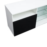 High Gloss Doors Modern TV Stand LED