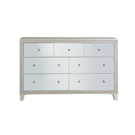 High Glossy Surface Drawers Chest Of White Color