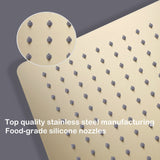 Super-thin 12'' Rotatable High Pressure Rain Shower Head with Self-Cleaning and Aerating Technology in Black / Gold
