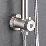 Wall Mounted Shower Faucet With Handheld Shower 6 Inch Rain Shower Head Combo Set Shower System With Slide Bar, NO VALVE