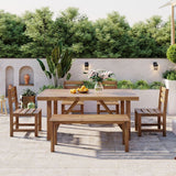 High-Quality Acacia Wood Outdoor Table and Chair Set, Suitable for Patio, Balcony, Backyard