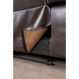 High-Quality Furniture: Reclining Upholstered Sofa in Faux Leather with Unique Color Stitching Design and Easy Assembly