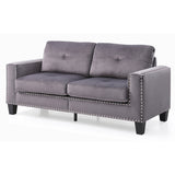 High Quality Velvet with Nailhead trim Sofa