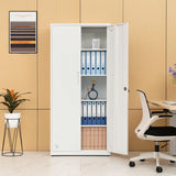 High Storage Cabinet with 2 Doors and 4 Partitions