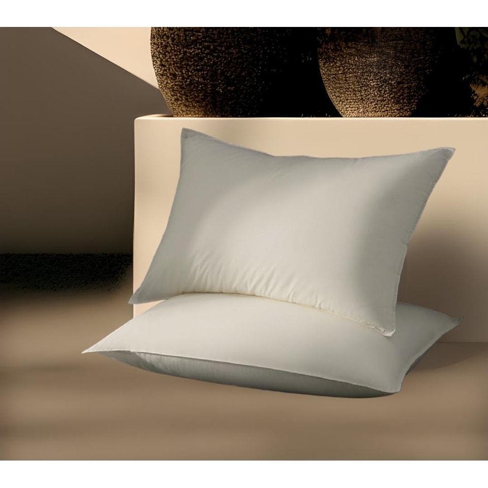 Highland Feather 600 Loft White Goose Down Pillow 289 TC Cotton Casing
