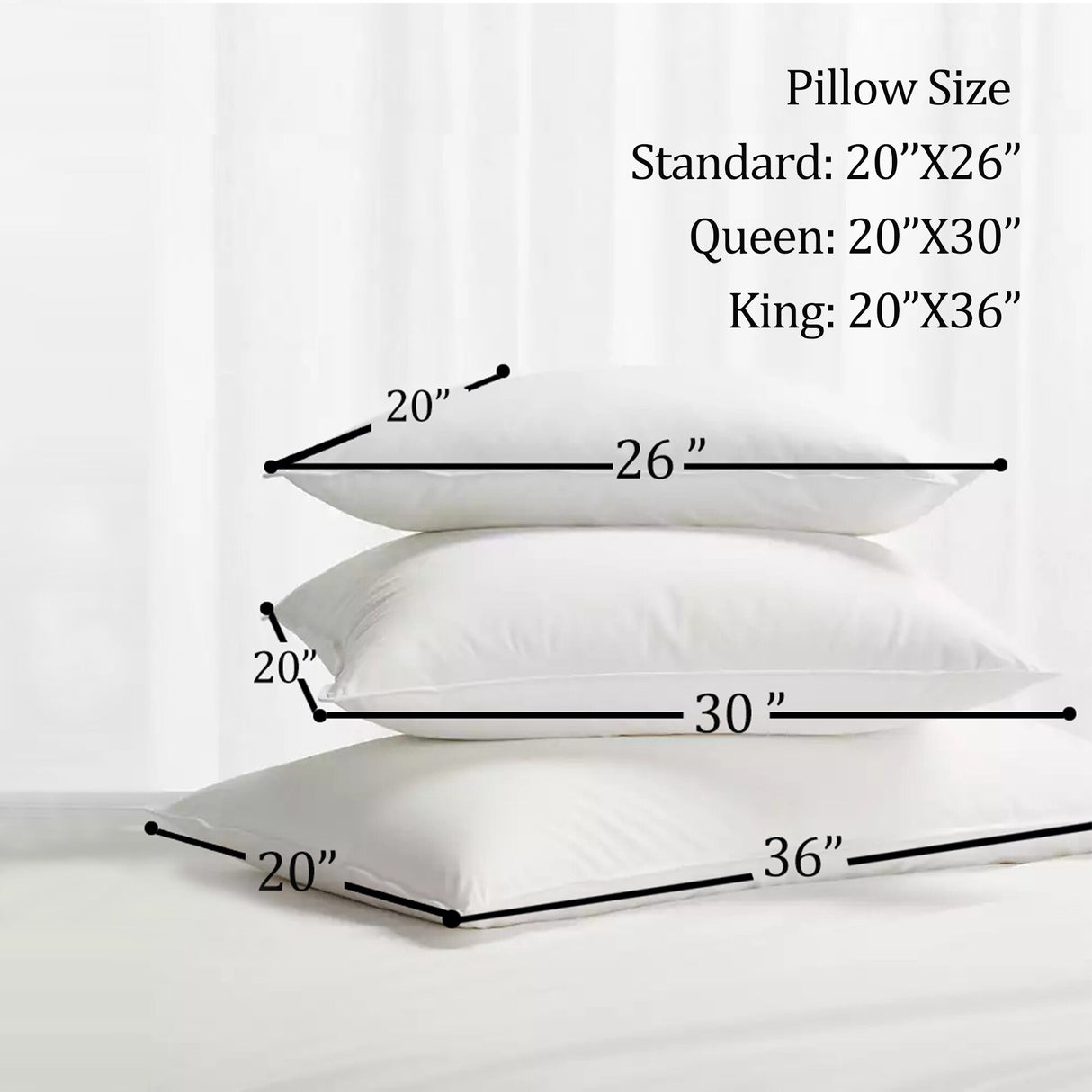 Highland Feather 600 Loft White Goose Down Pillow 289 TC Cotton Casing