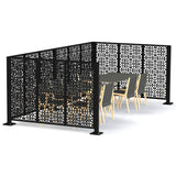HighlanderHome Freestanding Modular Metal Privacy Screen, 4FtX 6Ft