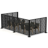 HighlanderHome Freestanding Modular Metal Privacy Screen, 4FtX 6Ft