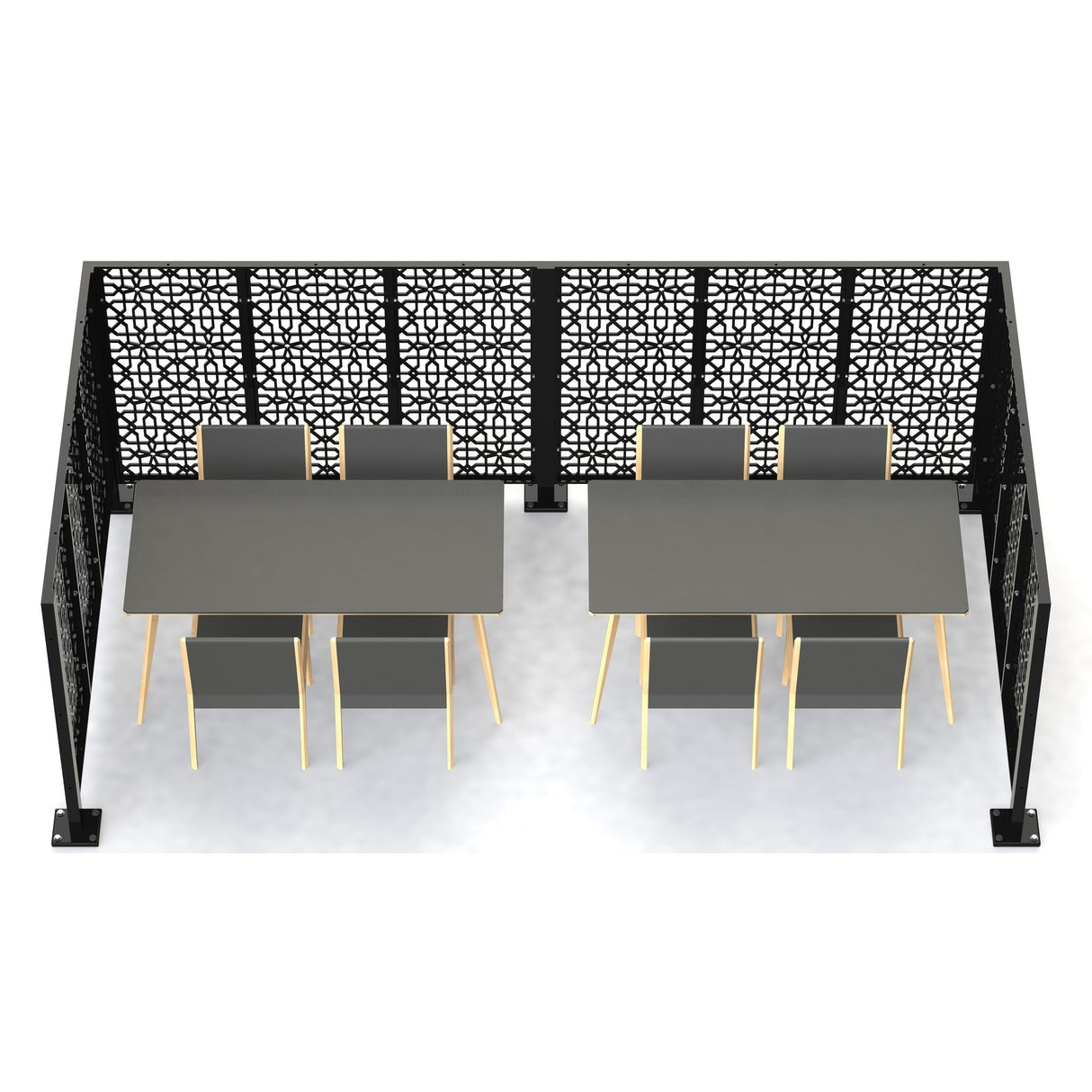 HighlanderHome Freestanding Modular Metal Privacy Screen, 4FtX 6Ft