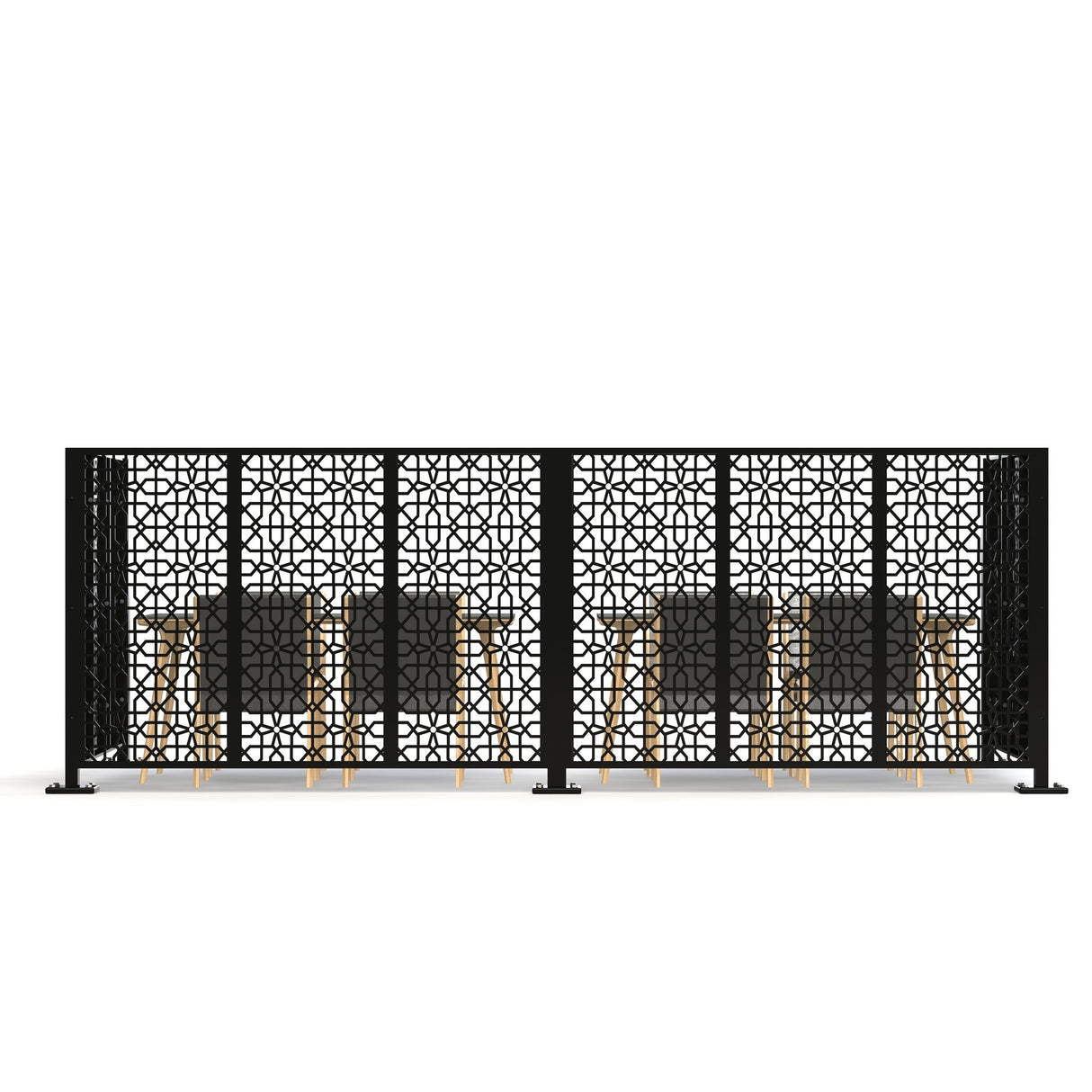 HighlanderHome Freestanding Modular Metal Privacy Screen, 4FtX 6Ft