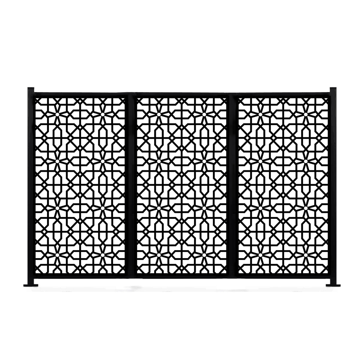 HighlanderHome Freestanding Modular Metal Privacy Screen, 4FtX 6Ft