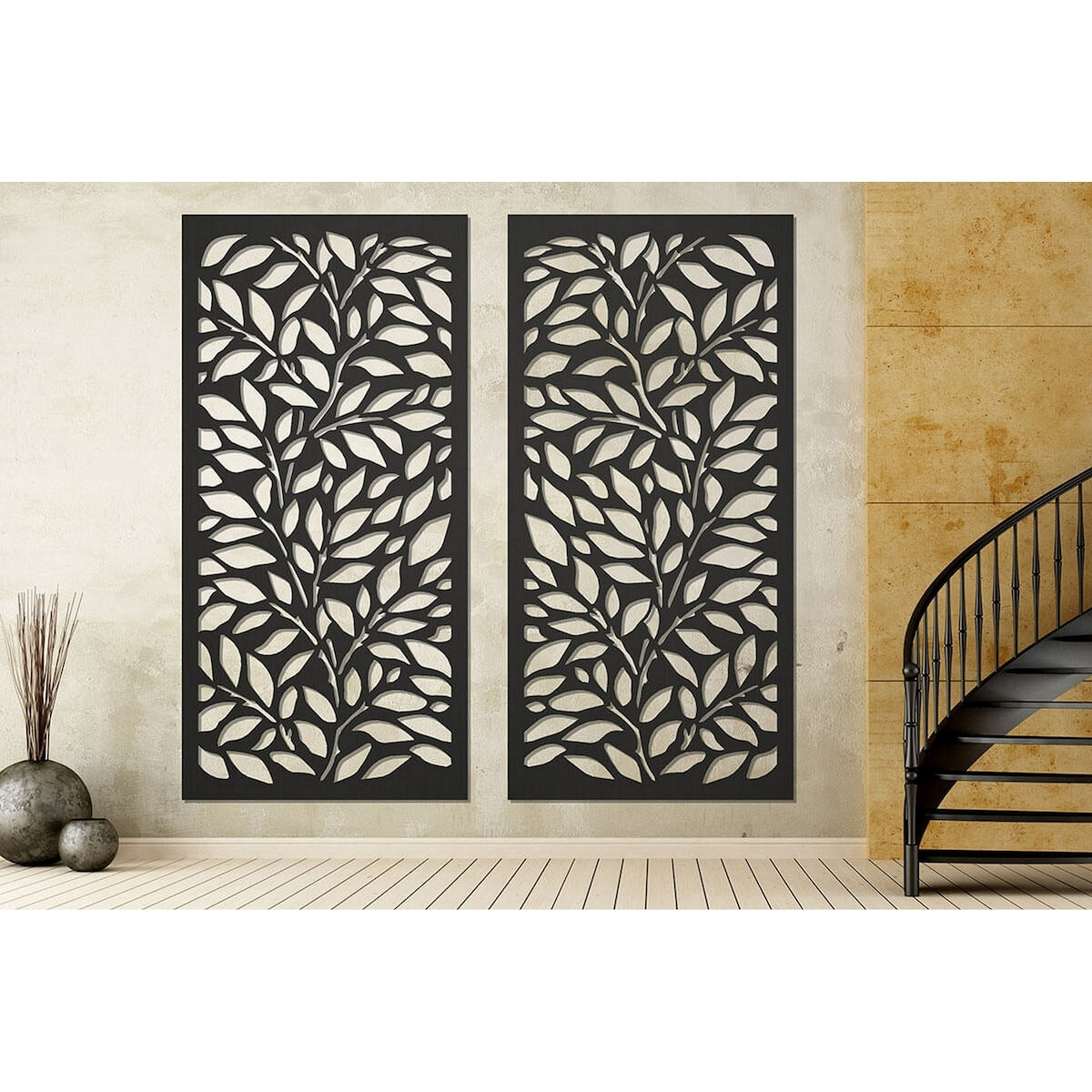 HighlanderHome Freestanding Modular Metal Privacy Screen, 4FtX 6Ft