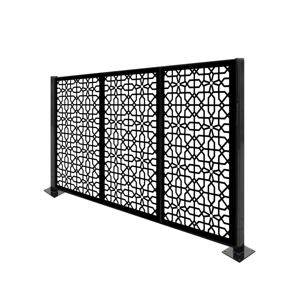 HighlanderHome Freestanding Modular Metal Privacy Screen, 4FtX 6Ft