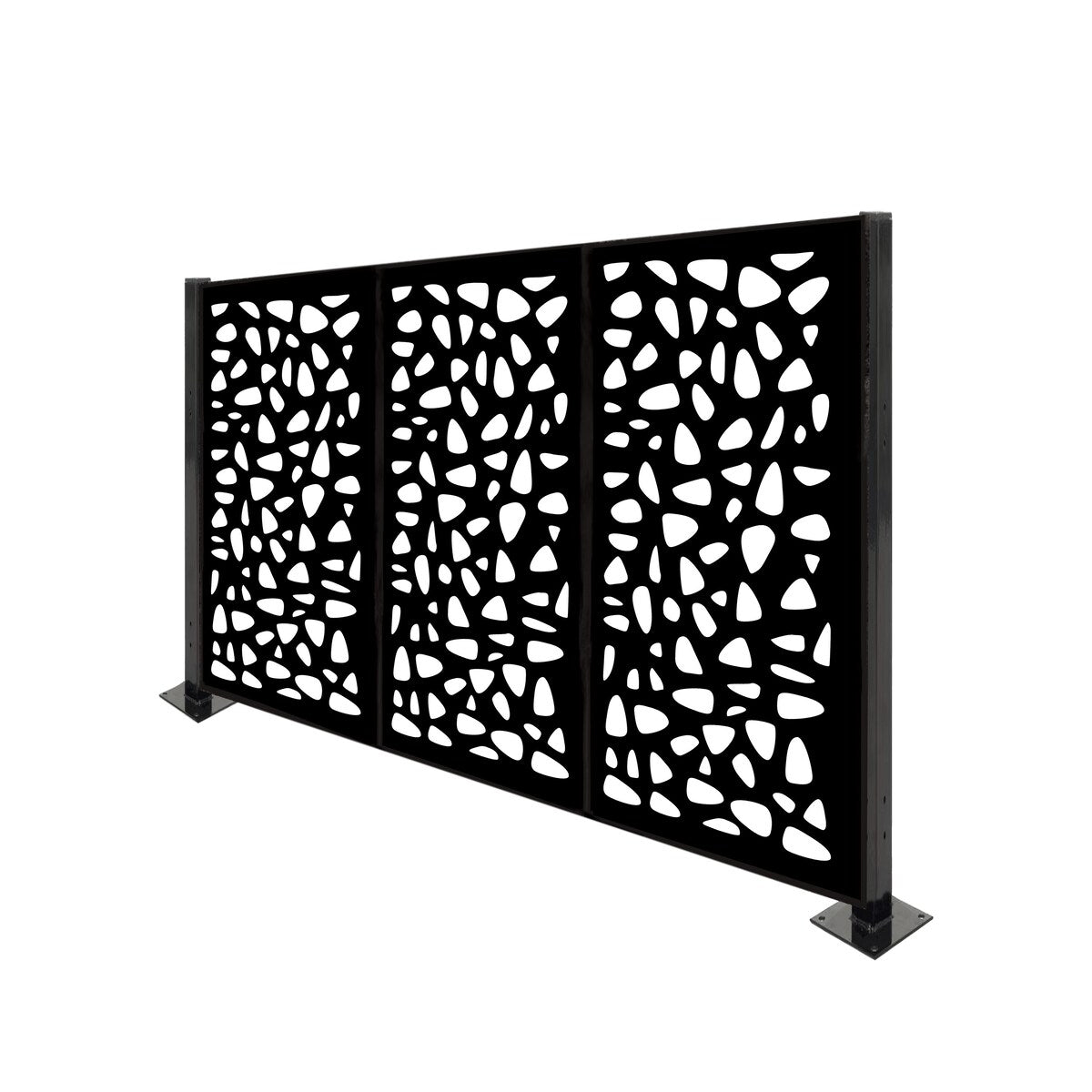 HighlanderHome Freestanding Modular Metal Privacy Screen, 4FtX 6Ft