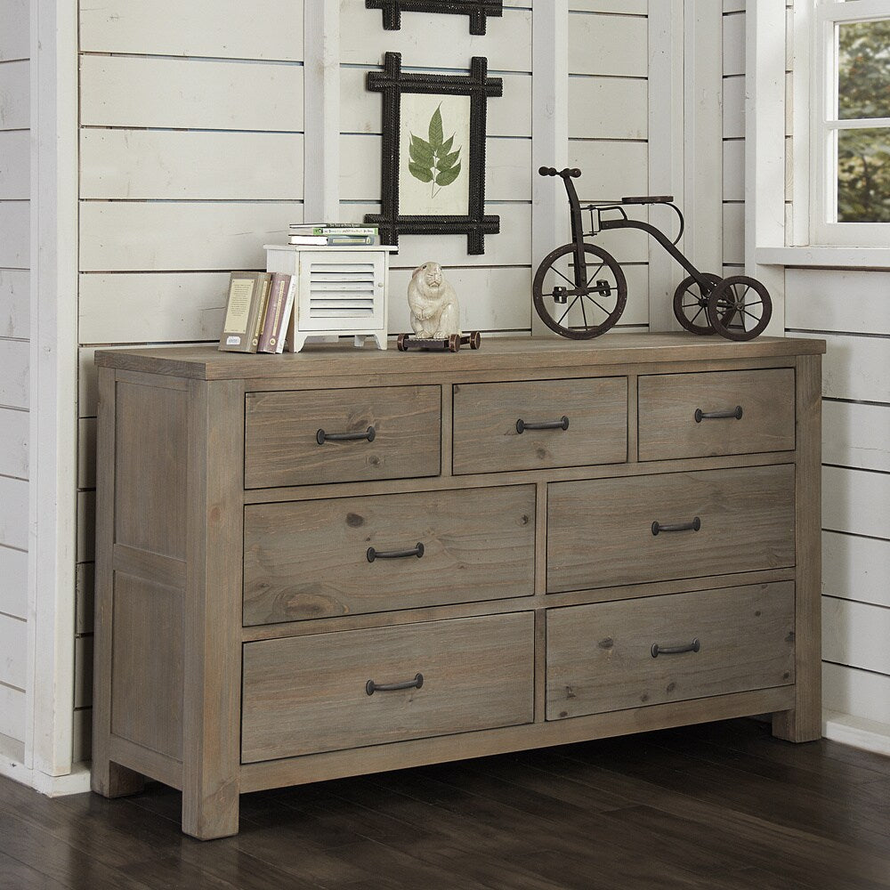 NE Kids Highlands Driftwood 7-drawer Dresser