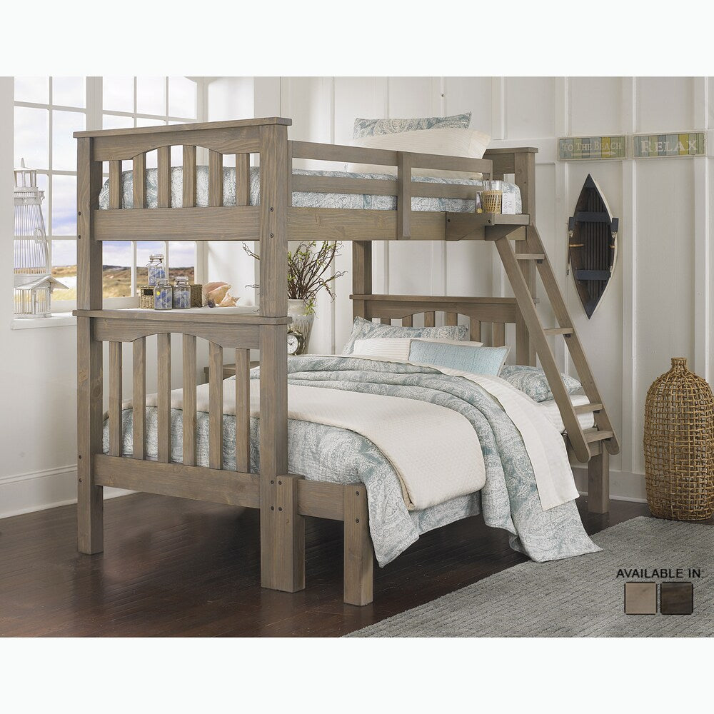Highlands Collection Twin Over Full Harper Bunk Bed in Driftwood by Hillsdale Kids and Teen