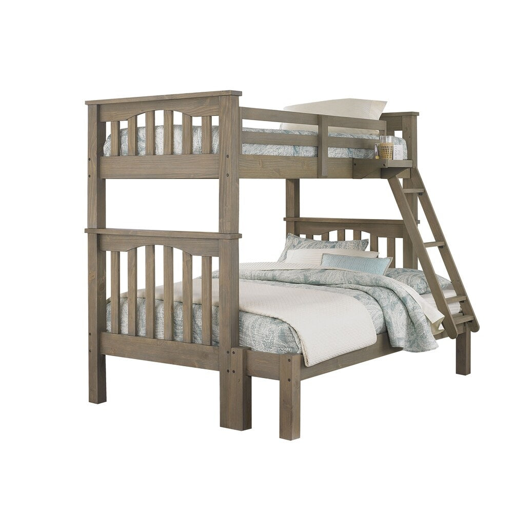 Highlands Collection Twin Over Full Harper Bunk Bed in Driftwood by Hillsdale Kids and Teen