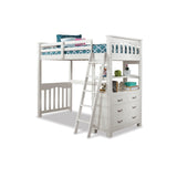 Hillsdale Kids and Teen Highlands Wood Twin Loft Bed, White