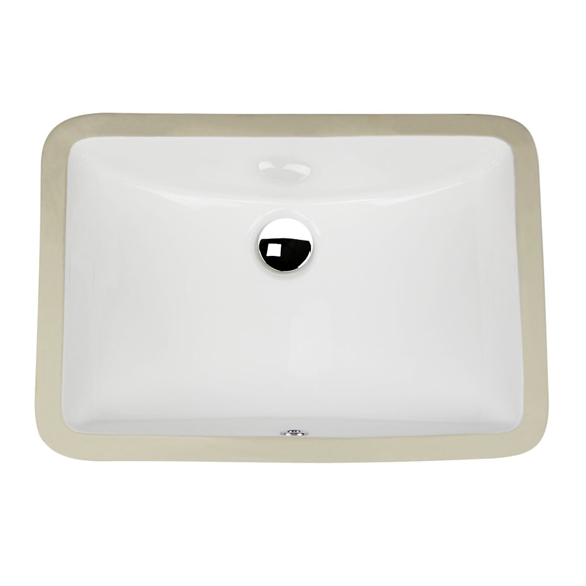 Highpoint Collection White Ceramic Undermount Vanity Sink
