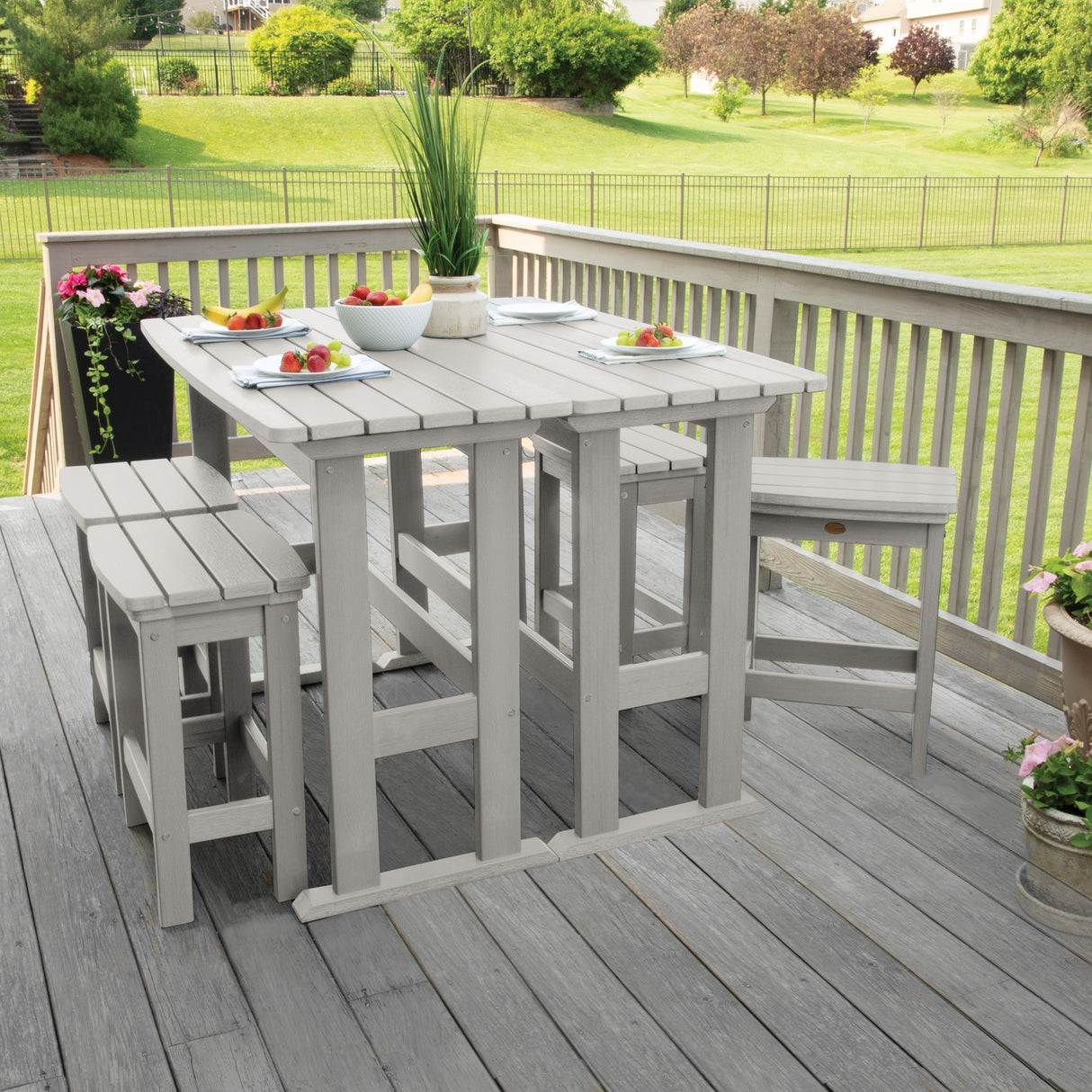 Lehigh 6-Piece Outdoor Balcony Set - Counter-height
