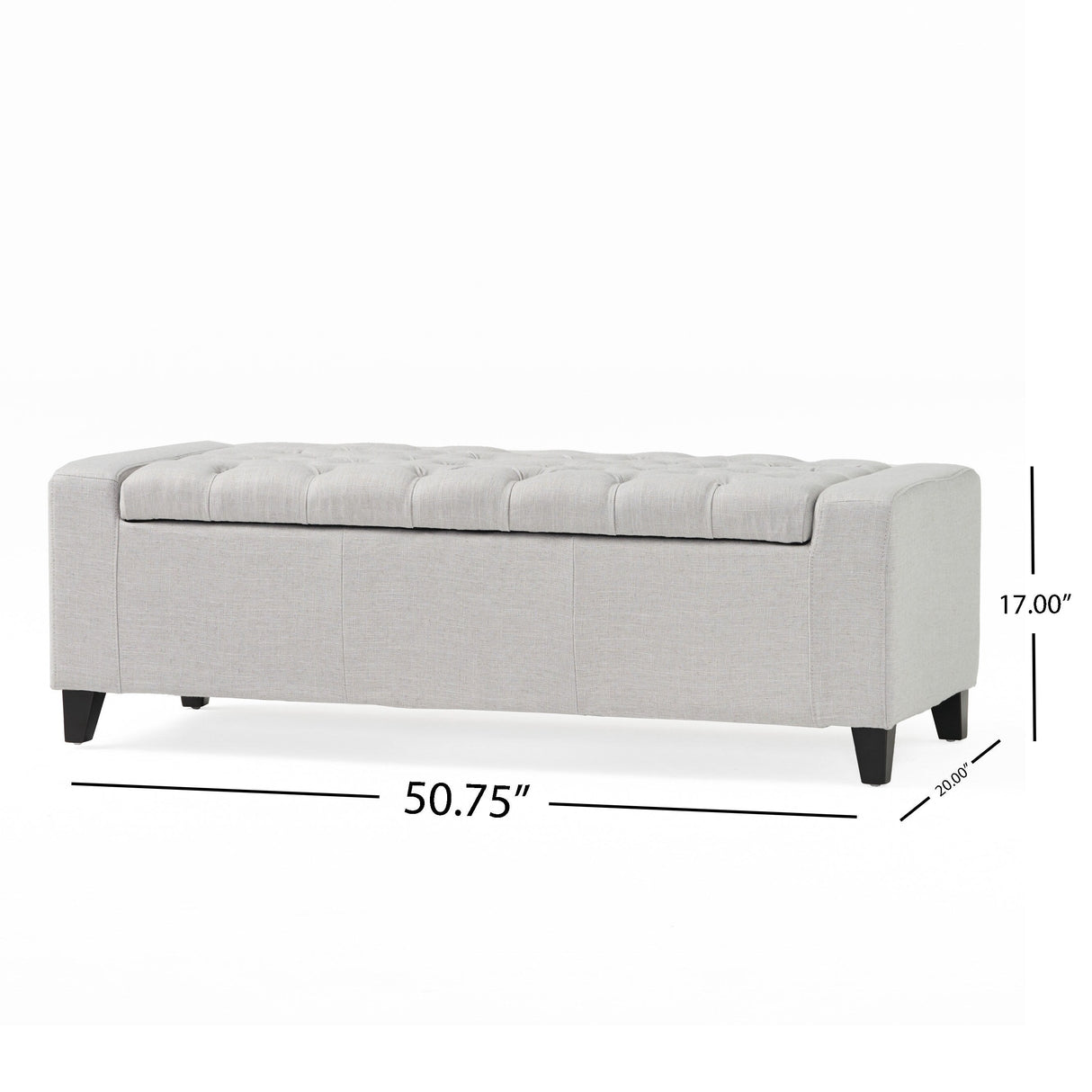 Hikaru Fabric Storage Ottoman by Christopher Knight Home