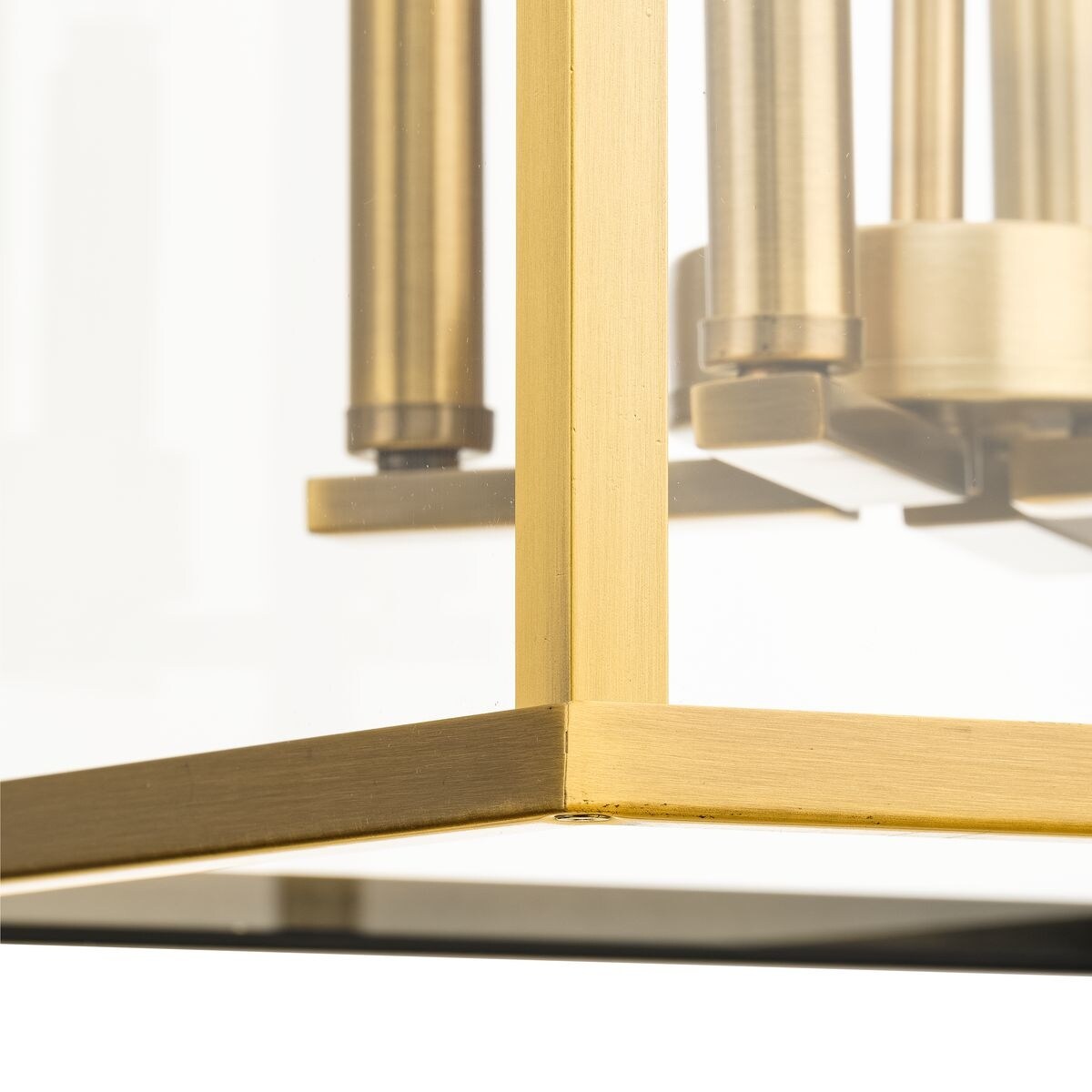 Hillcrest Collection Four-Light Vintage Brass Transitional Hall & Foyer Light - 13 in x 13 in x 22 in